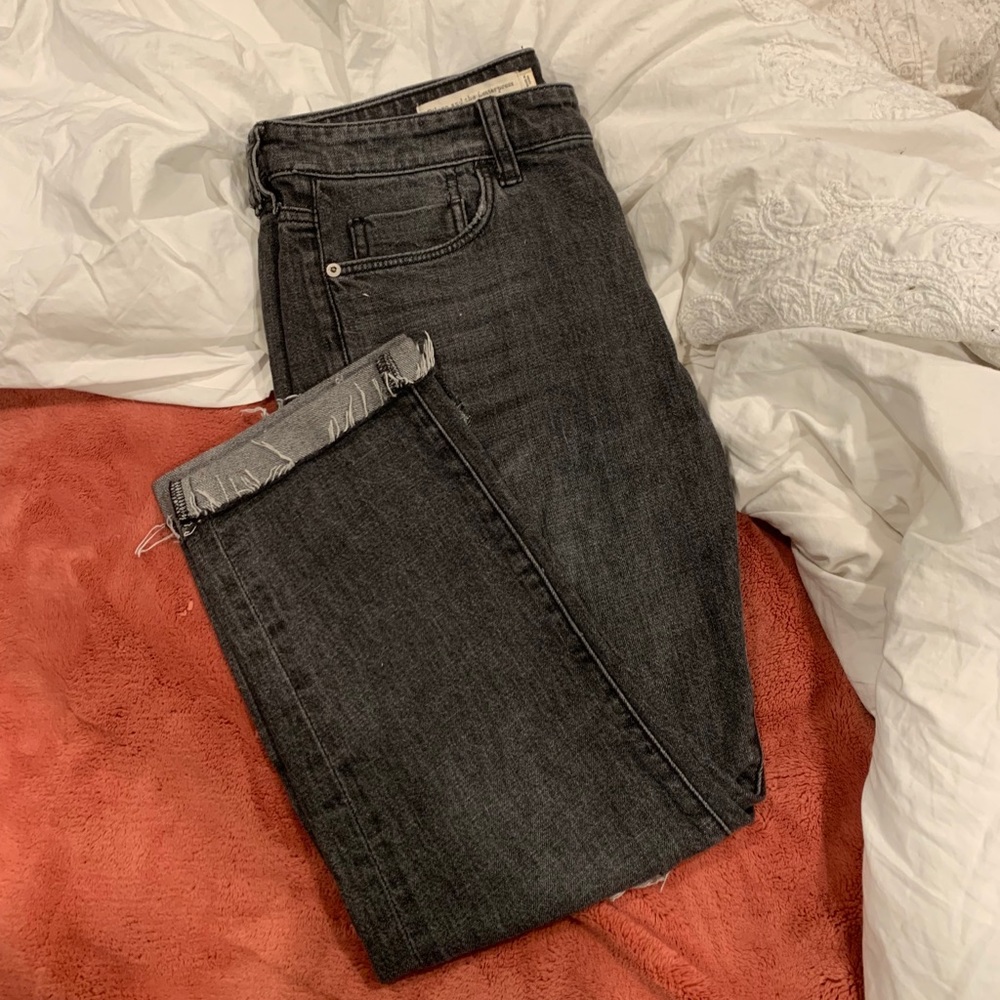 Denim black rip jeans